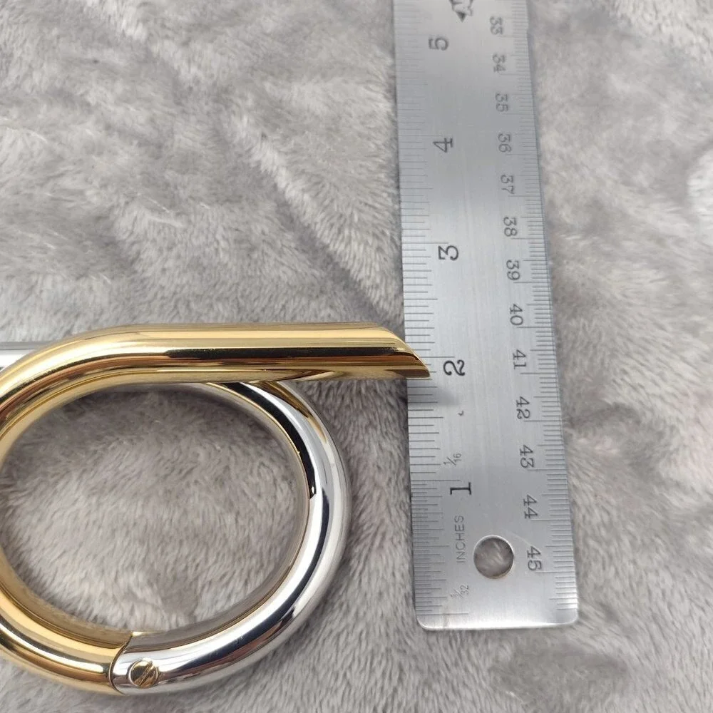 Louis Vuitton MP1516 Twist Bracelet Runway Gold‎ Palladium Hinge RARE Authentic